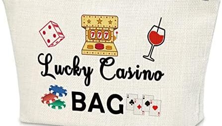Lucky Casino Gifts Casino Lover Gift Makeup Bag Gambling Gifts for Men Women Birthday Gift for Gambler Mothers Day Gift Cosmetic Bag Retirement Gift for Grandma Christmas Gifts for Casino Lover
